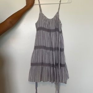 Gray tiered dress
